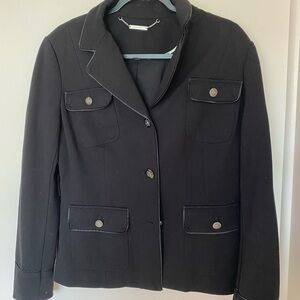 WHITE BLACK - Women's Black Blazer Jacket